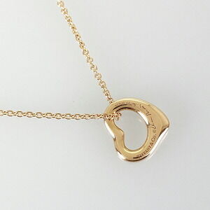 Tiffany Co Elsa Peretti Open Heart Necklace Gold Silver